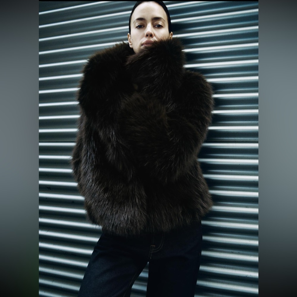 FAUX FUR SHORT COAT ZW COLLECTION - Picture 5 of 6
